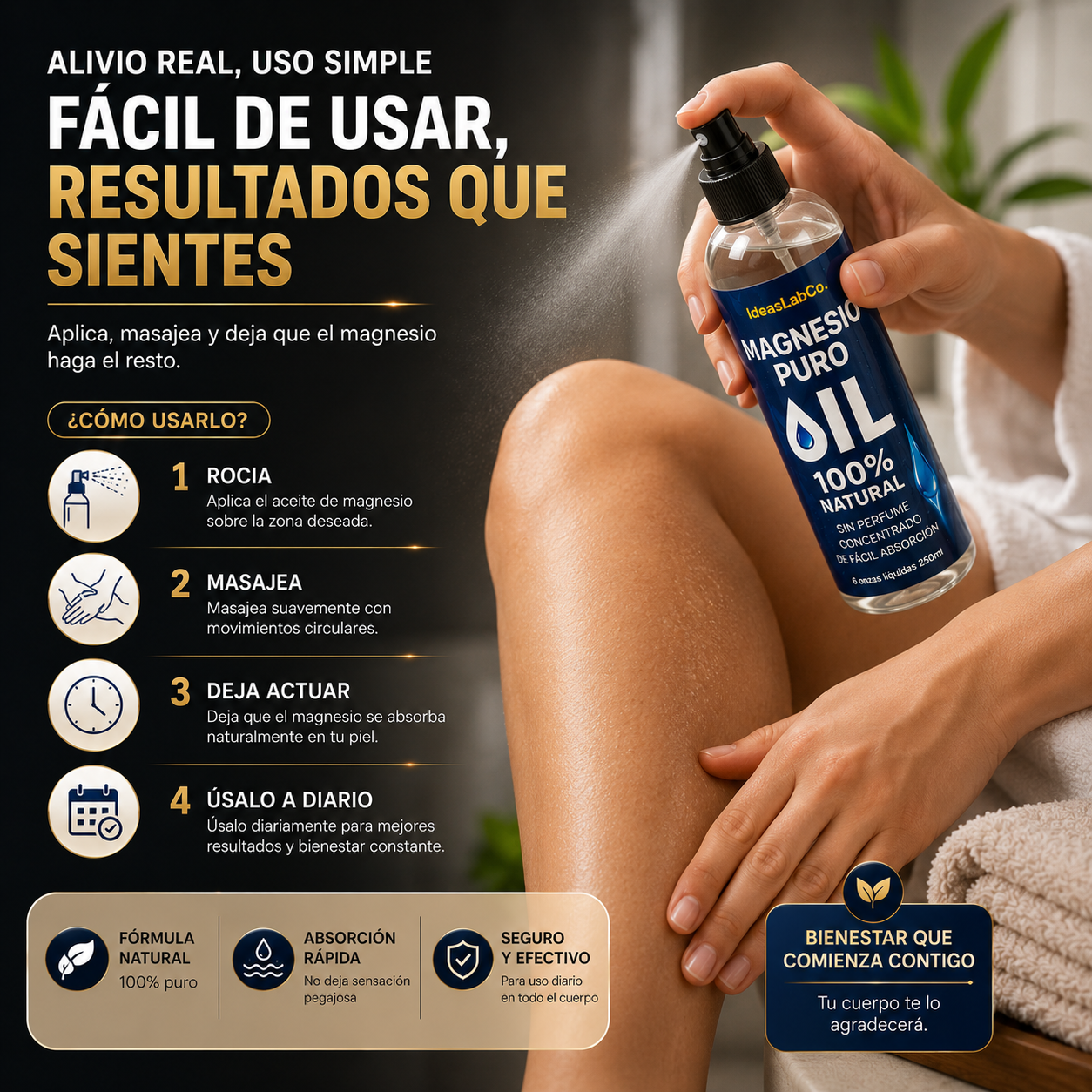 MAGNESIO PURO OIL 100% NATURAL X1 UND