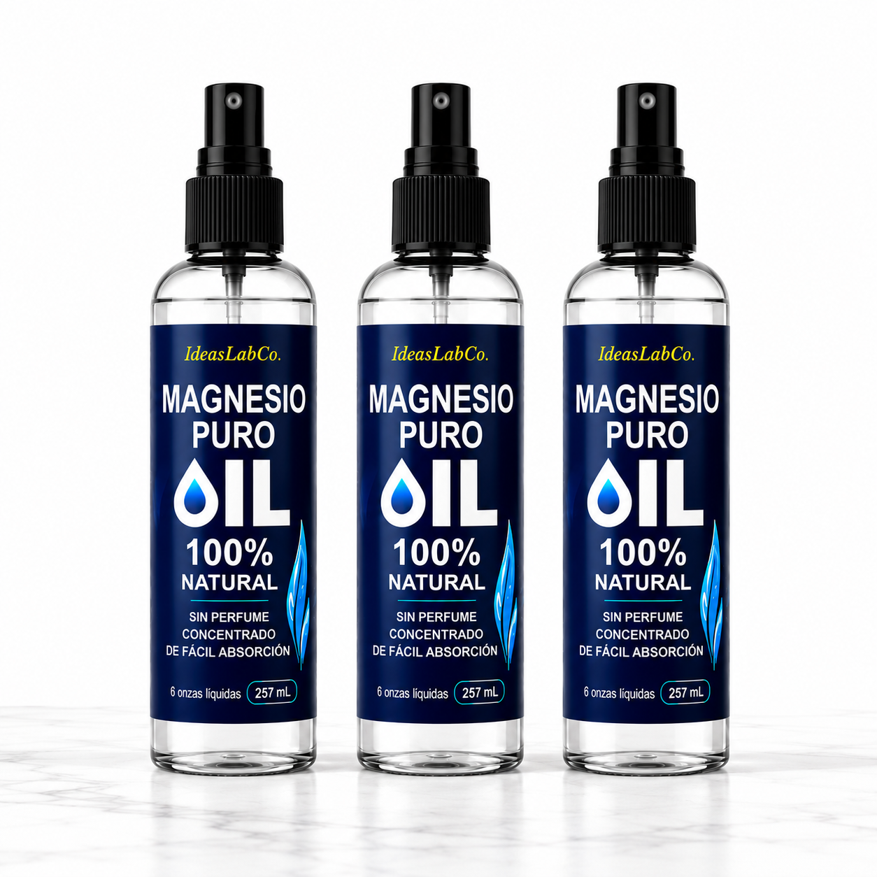 MAGNESIO PURO OIL 100% NATURAL X3 UNDS