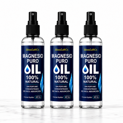 MAGNESIO PURO OIL 100% NATURAL X3 UNDS