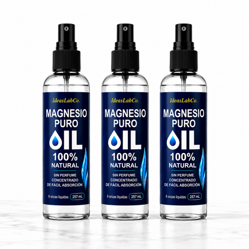 MAGNESIO PURO OIL 100% NATURAL X3 UNDS